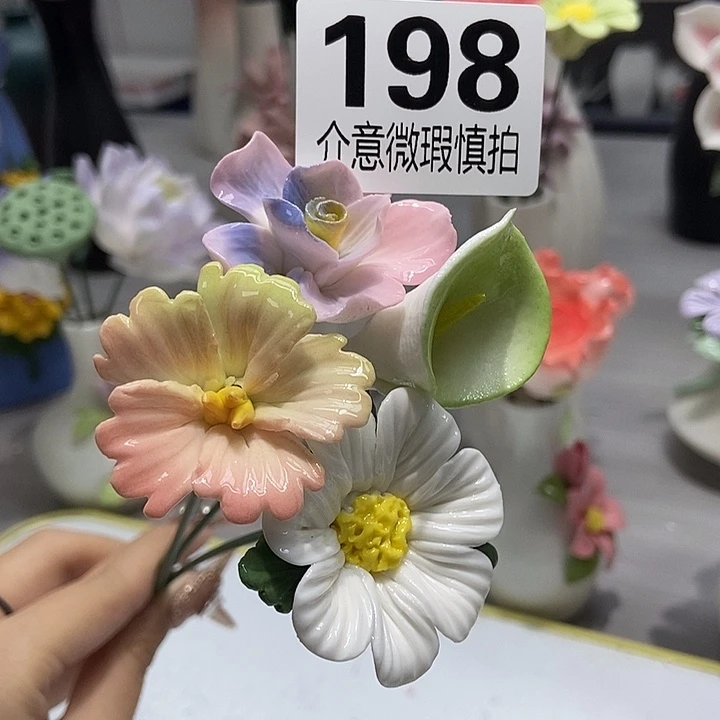 陶瓷纯手工捏花设计