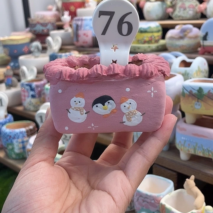 76……手工手绘花盆