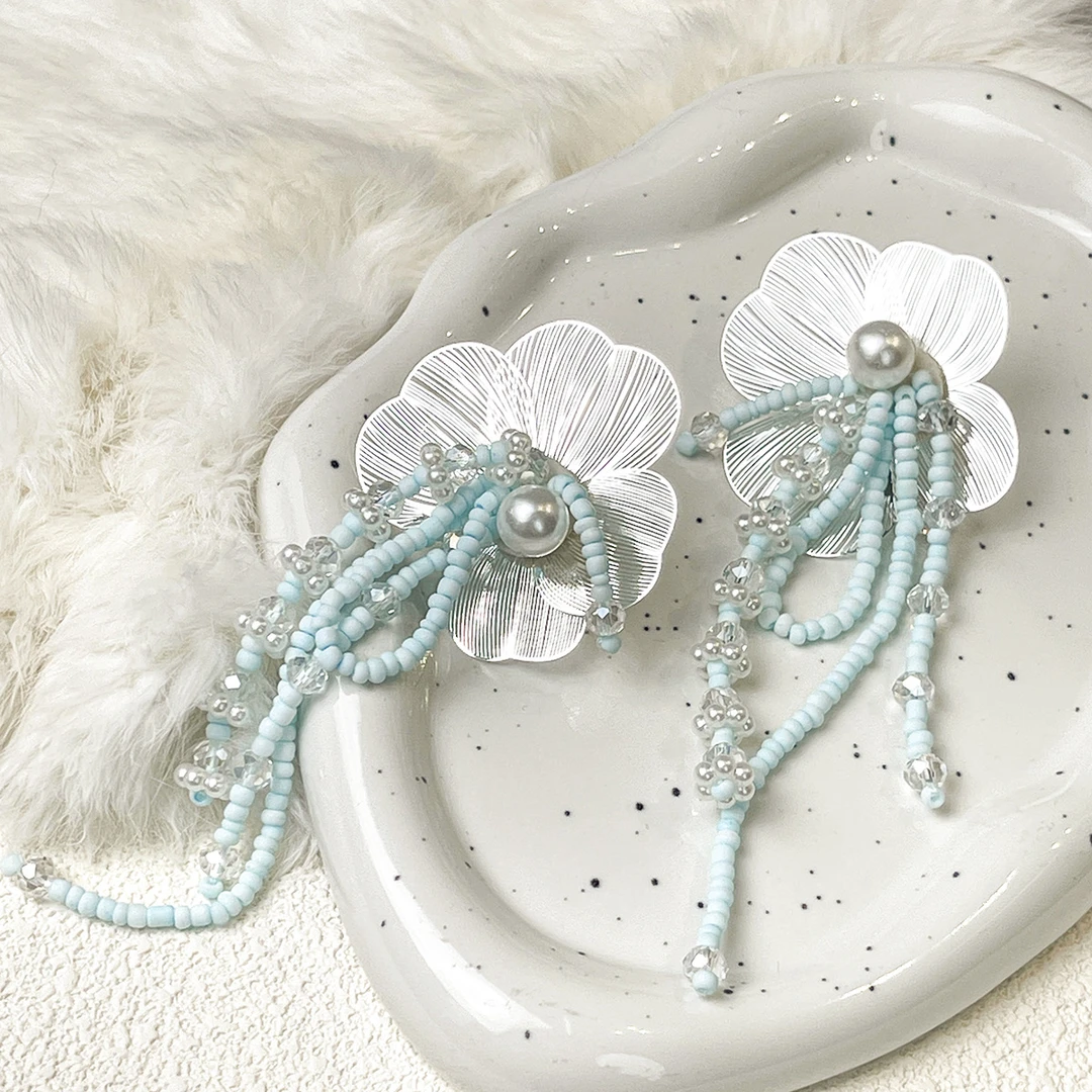 铜合金耳饰 铜合金耳饰气质轻奢时尚百搭复古古风法式手作