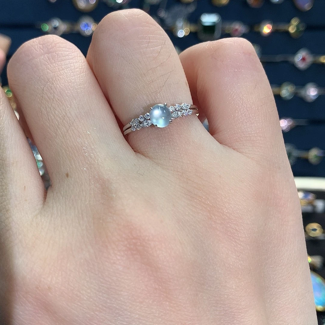 18K金镶嵌手链翡翠沫*默戒指