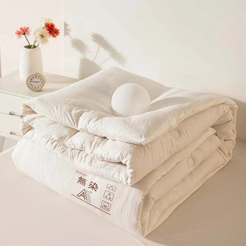 Aa类针织棉华夫格大豆被抗菌除螨软糯春秋被子被芯加厚保暖冬被子