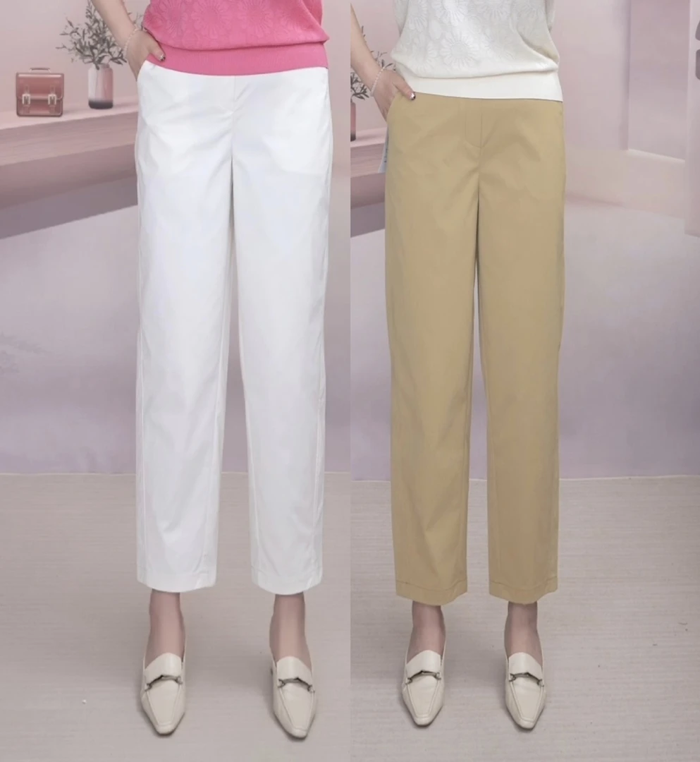 夏季百搭休闲小直筒裤19883