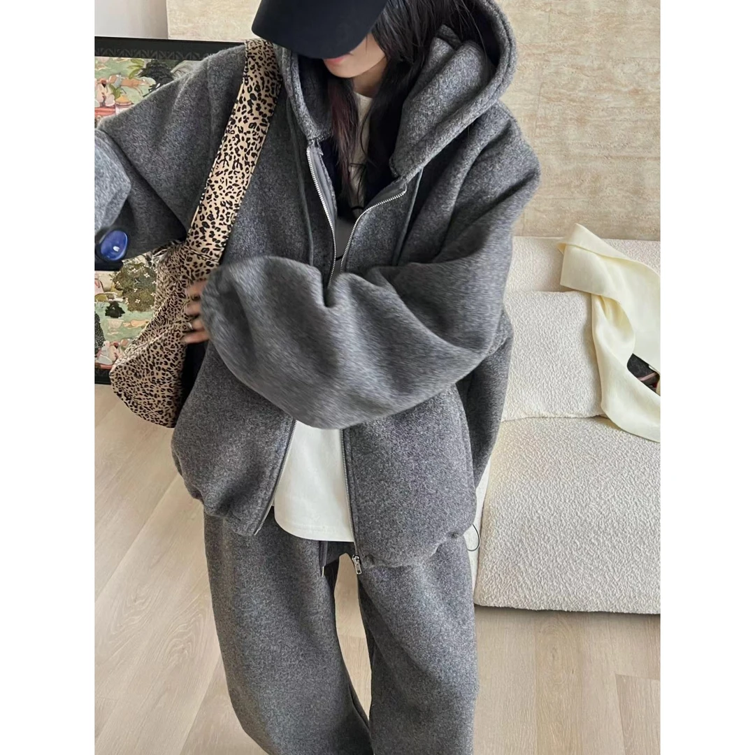 SP【本区挚爱】 高品质高克数加厚复合婴儿绒休闲慵懒超保暖套装
