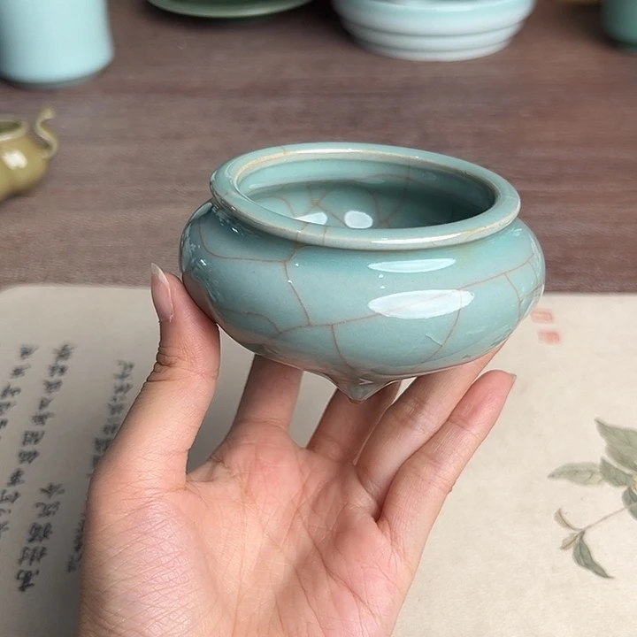 龙泉云间青瓷小米茶器