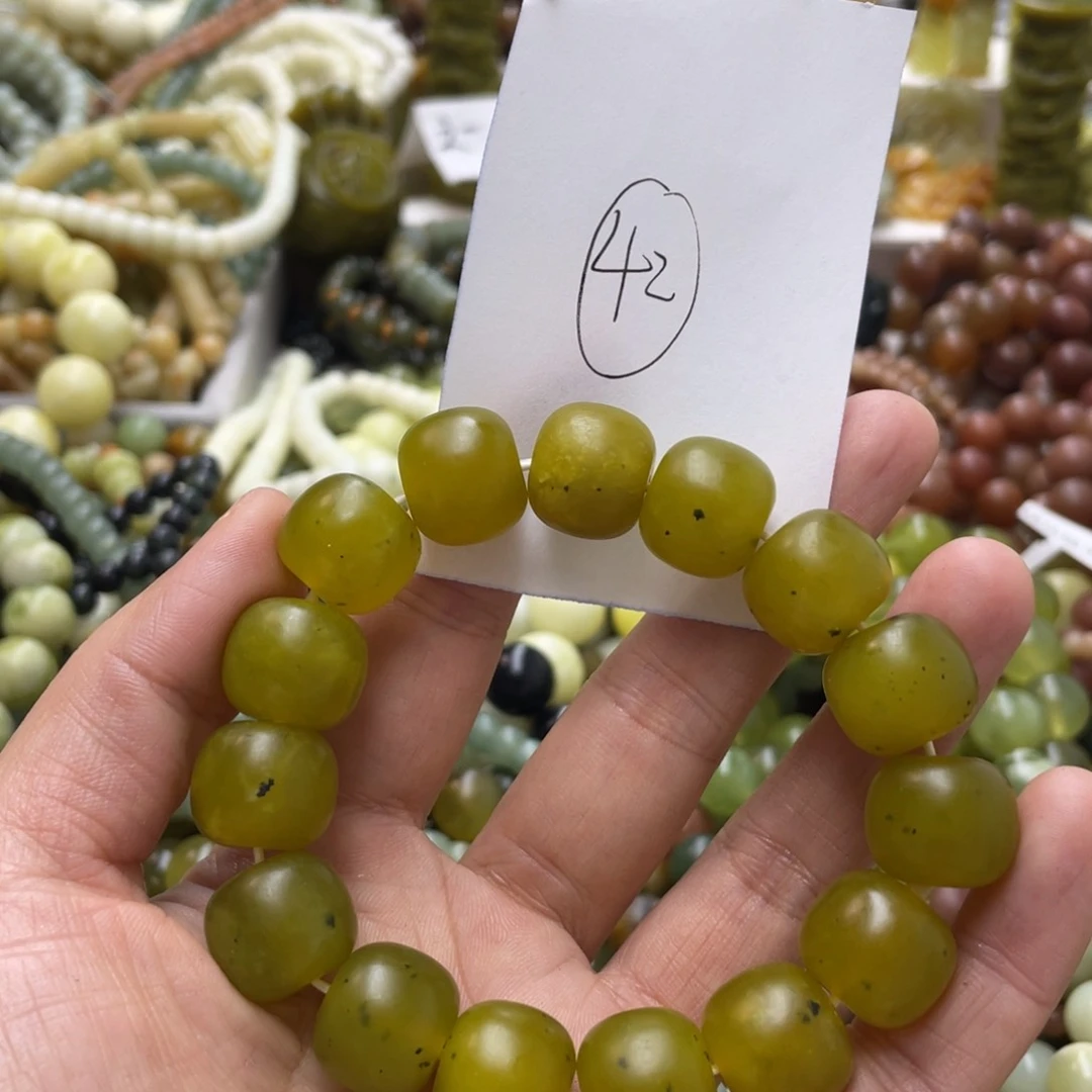 蛇纹石玉手链未镶嵌