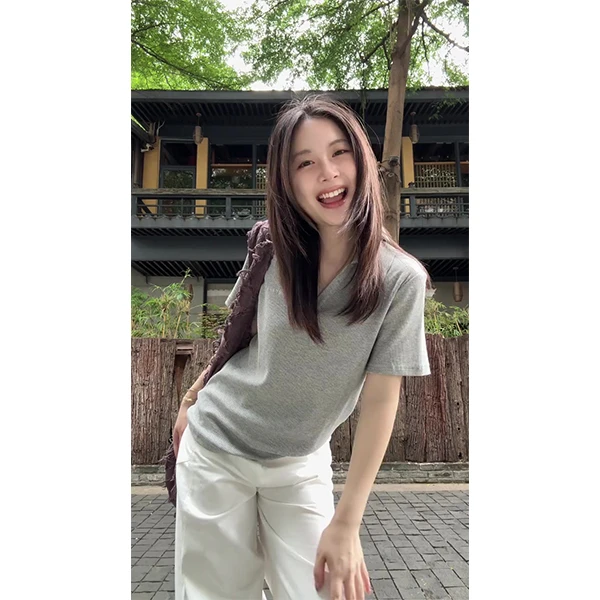 2025夏季轻薄极简风松弛感宽松显瘦上衣裤子慵懒风两件套装女