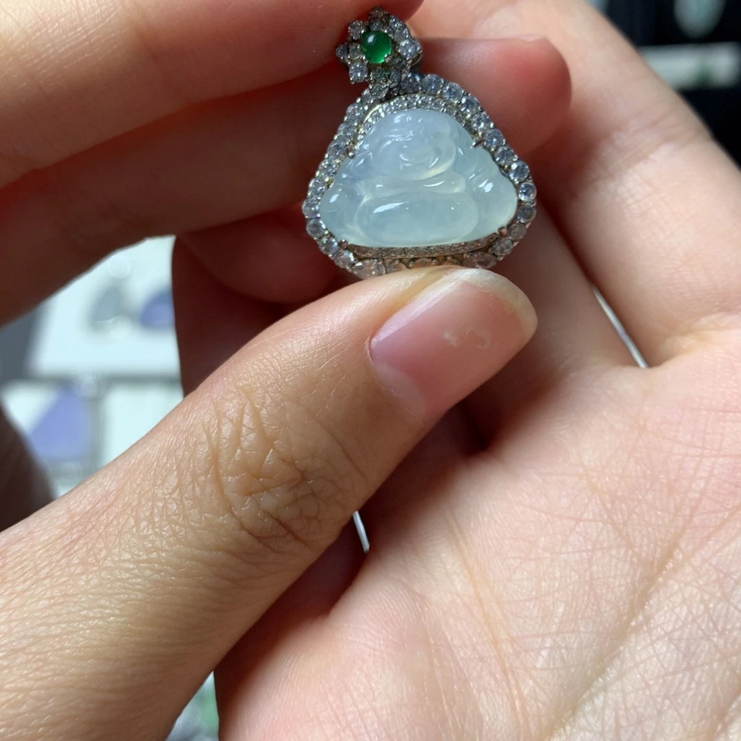 翡翠银S925镶嵌颈饰