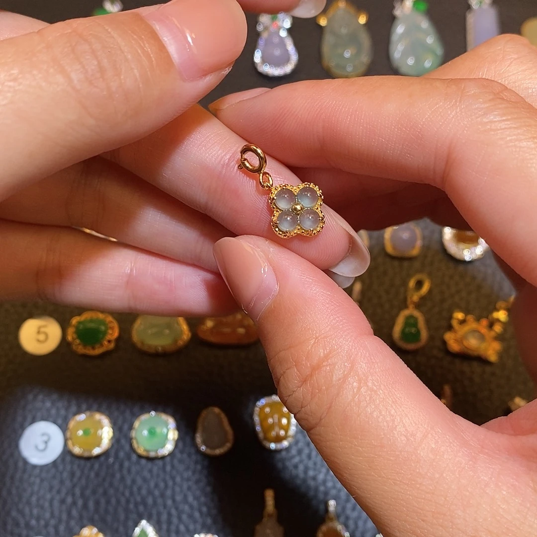 翡翠银S925镶嵌颈饰