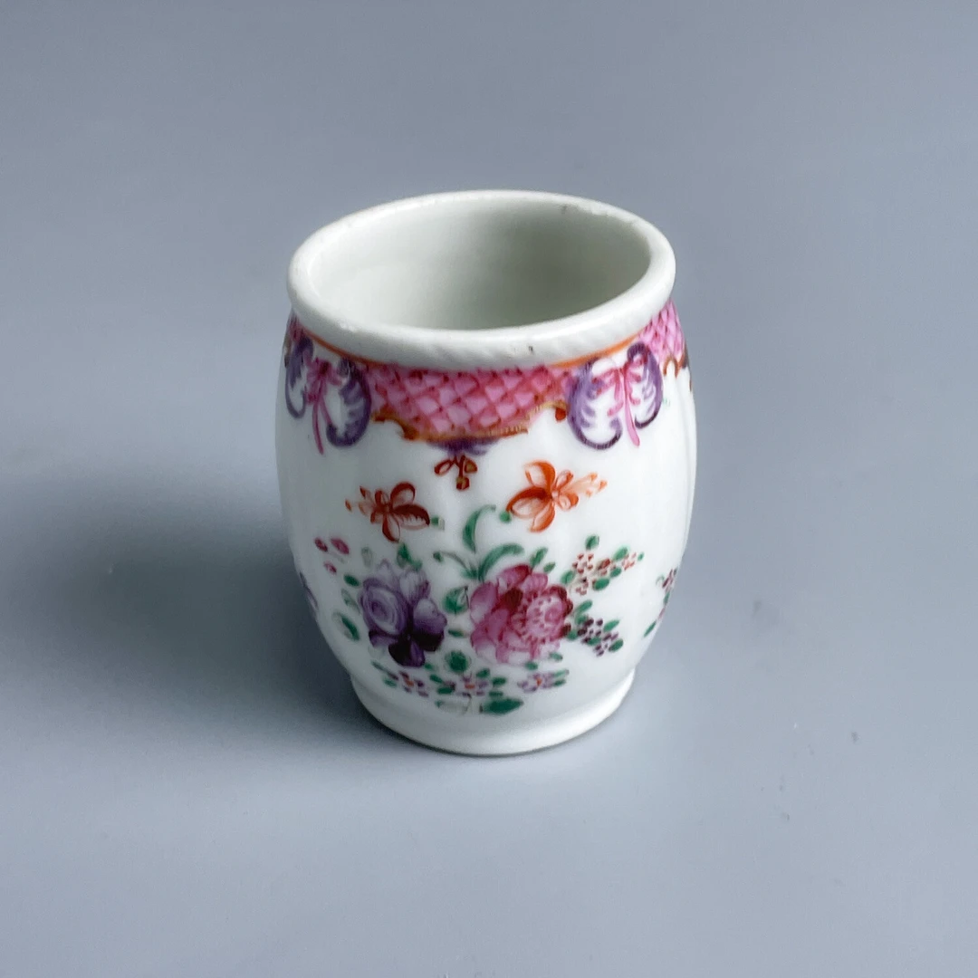 抵扣1300.wk：1700清中期粉彩花卉纹小壮罐-M25D6000B191