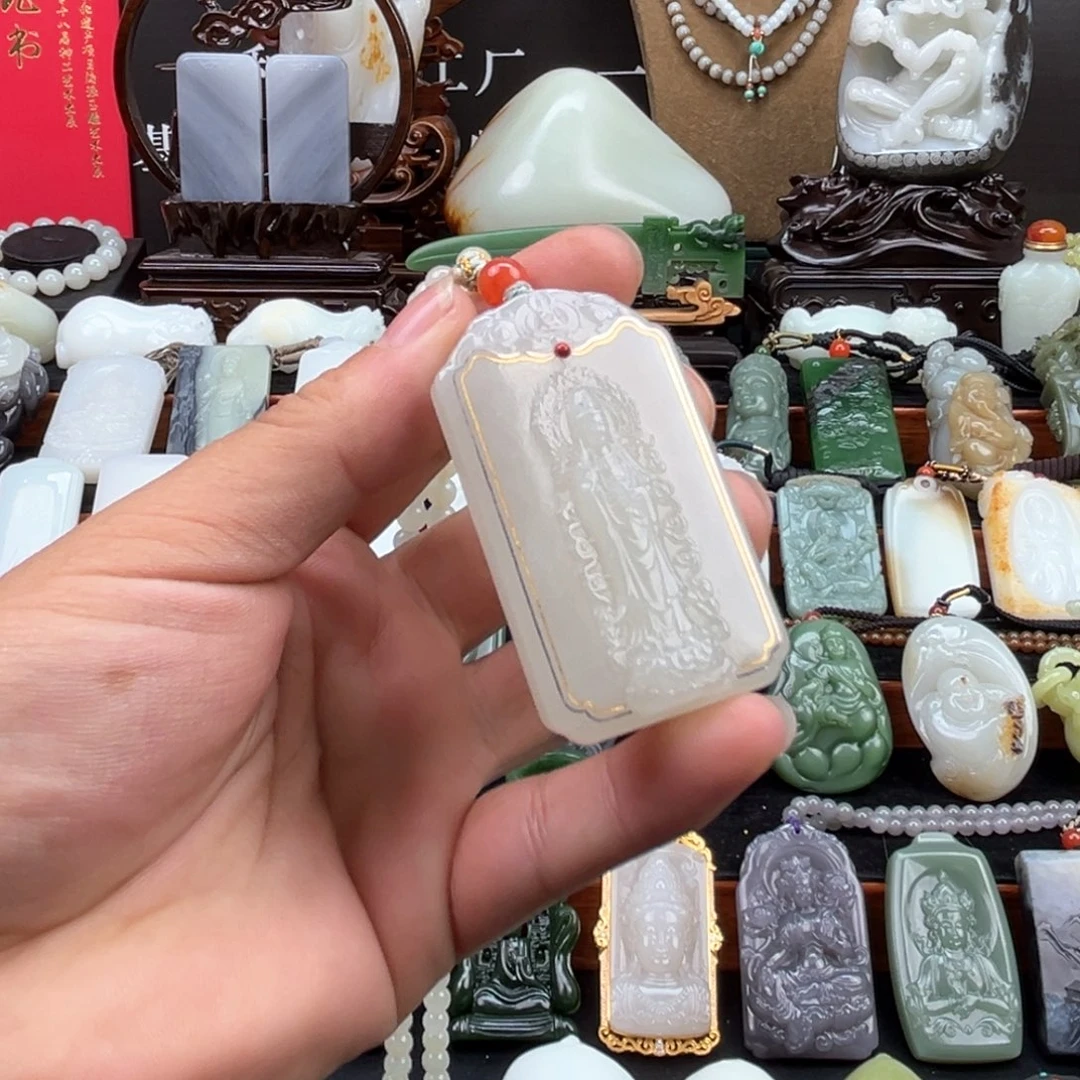 和田玉未镶嵌挂件