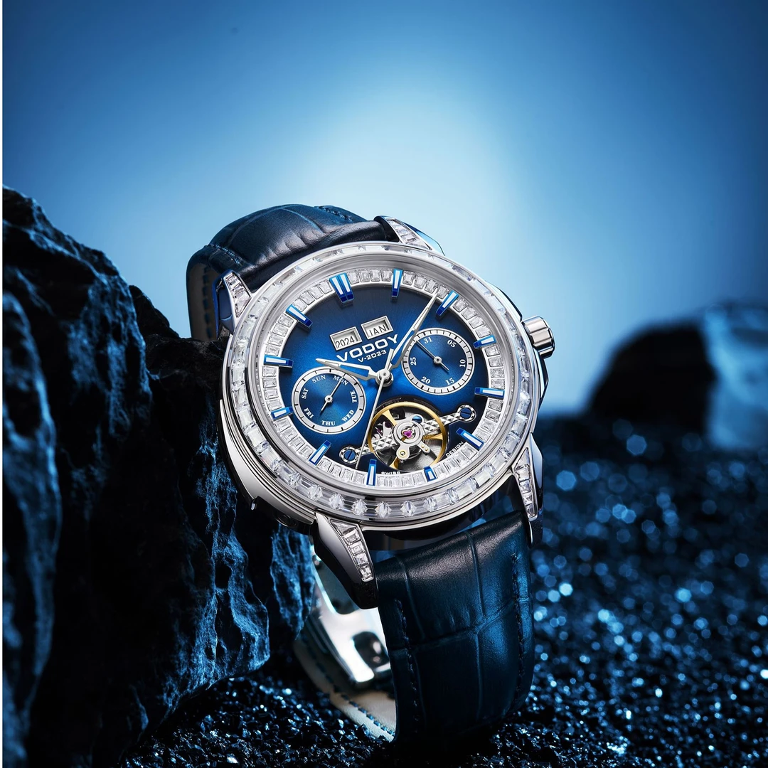 VODOY沃度【官方店】表王万年历陀飞轮高奢男士夜光全自动机械表