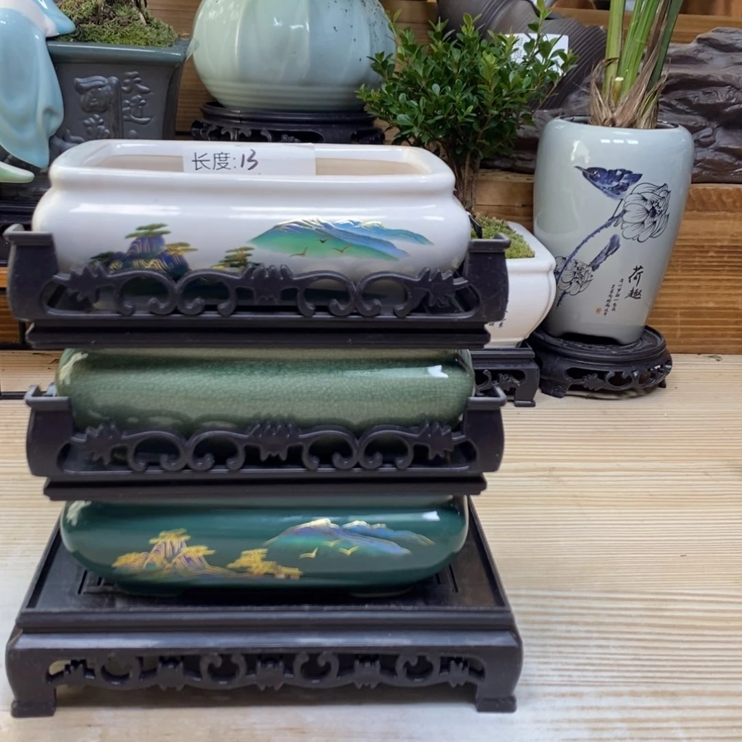 紫砂陶瓷艺术花盆陶瓷