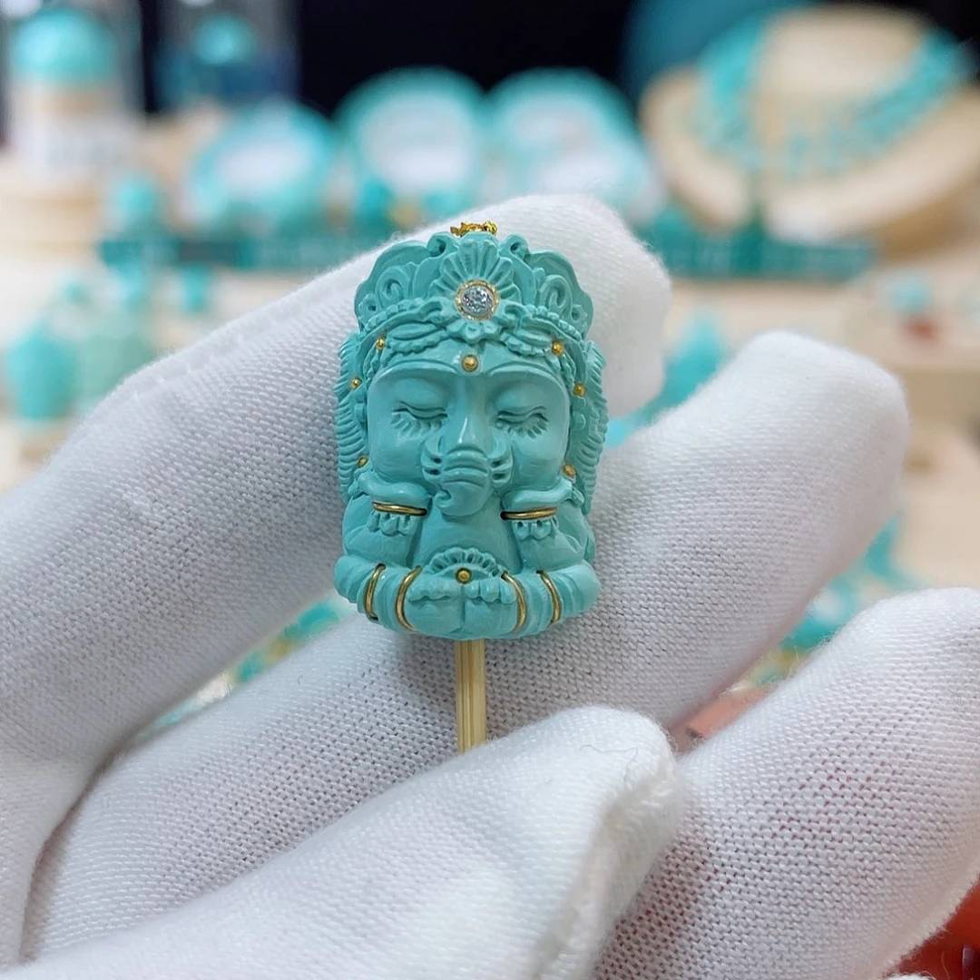 绿松石珠宝奇石未镶嵌