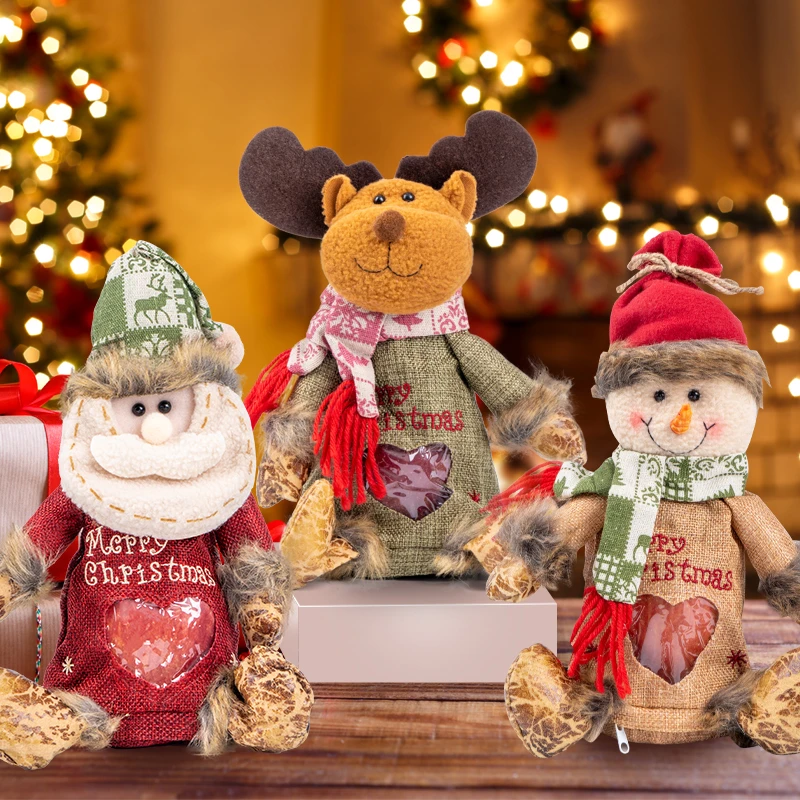 手工diy平安夜圣诞苹果袋苹果礼盒包装幼儿园糖果小礼品送儿童