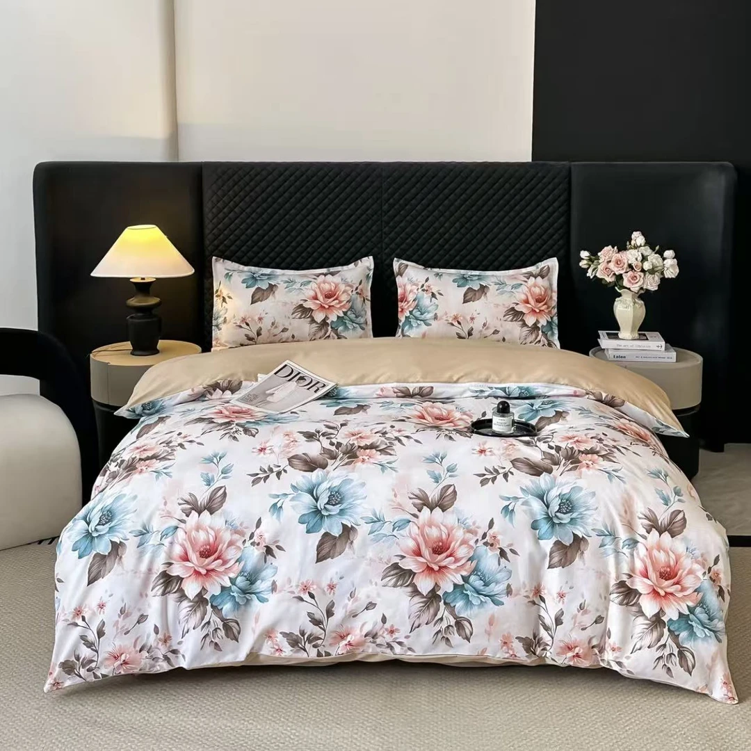 【免费试睡15天】2025新品轻奢风A类有机亲肤棉软糯四件套繁花