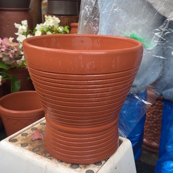 紫砂花盆口30高30宜兴紫砂