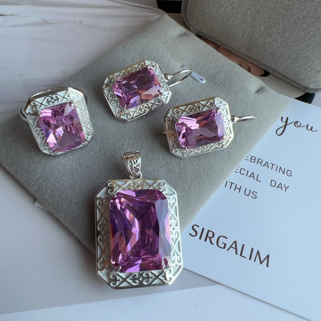 足银合成锆石银制品 SIRGALIM银饰 百搭经典妈妈款套装