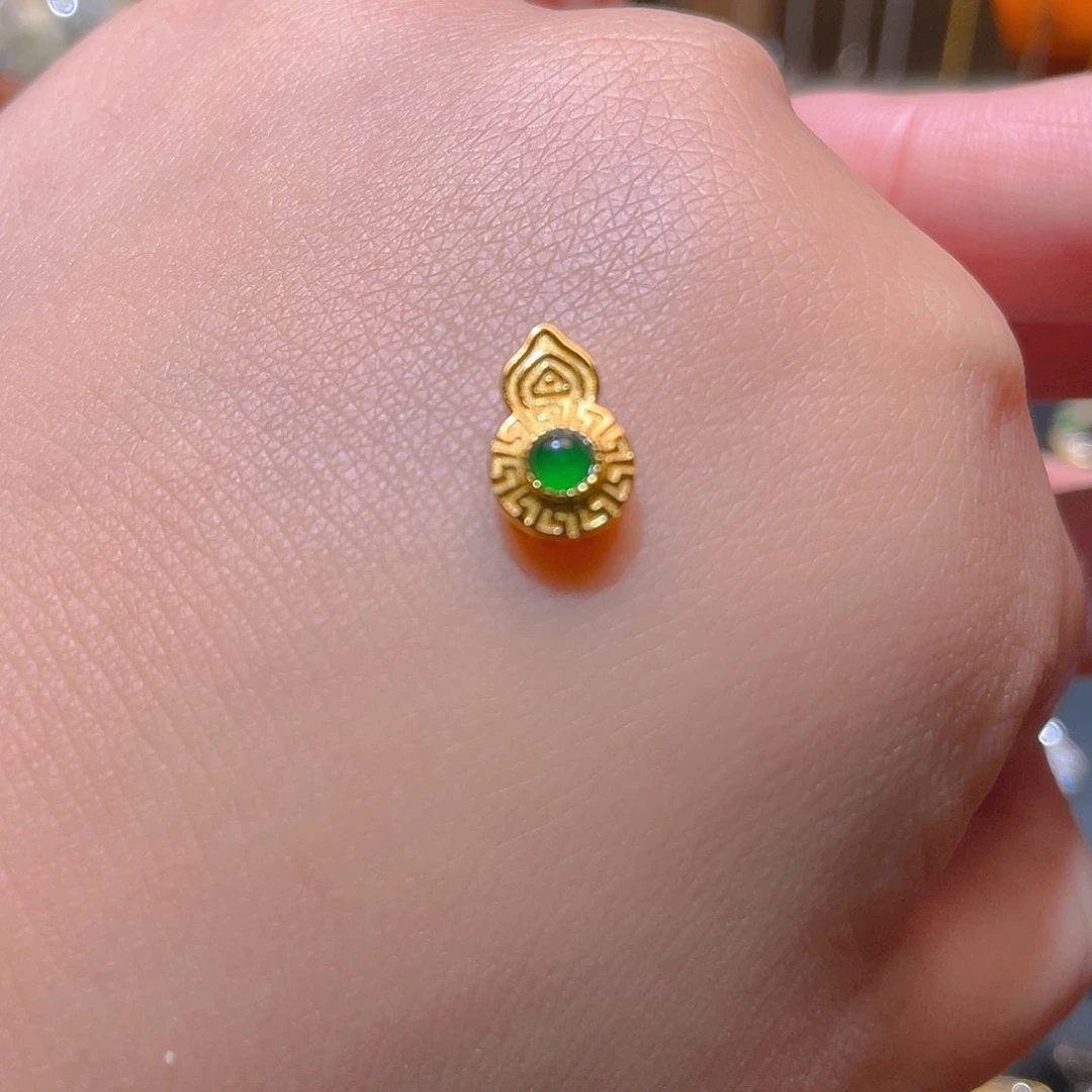 翡翠银S925镶嵌吊坠(不含链)