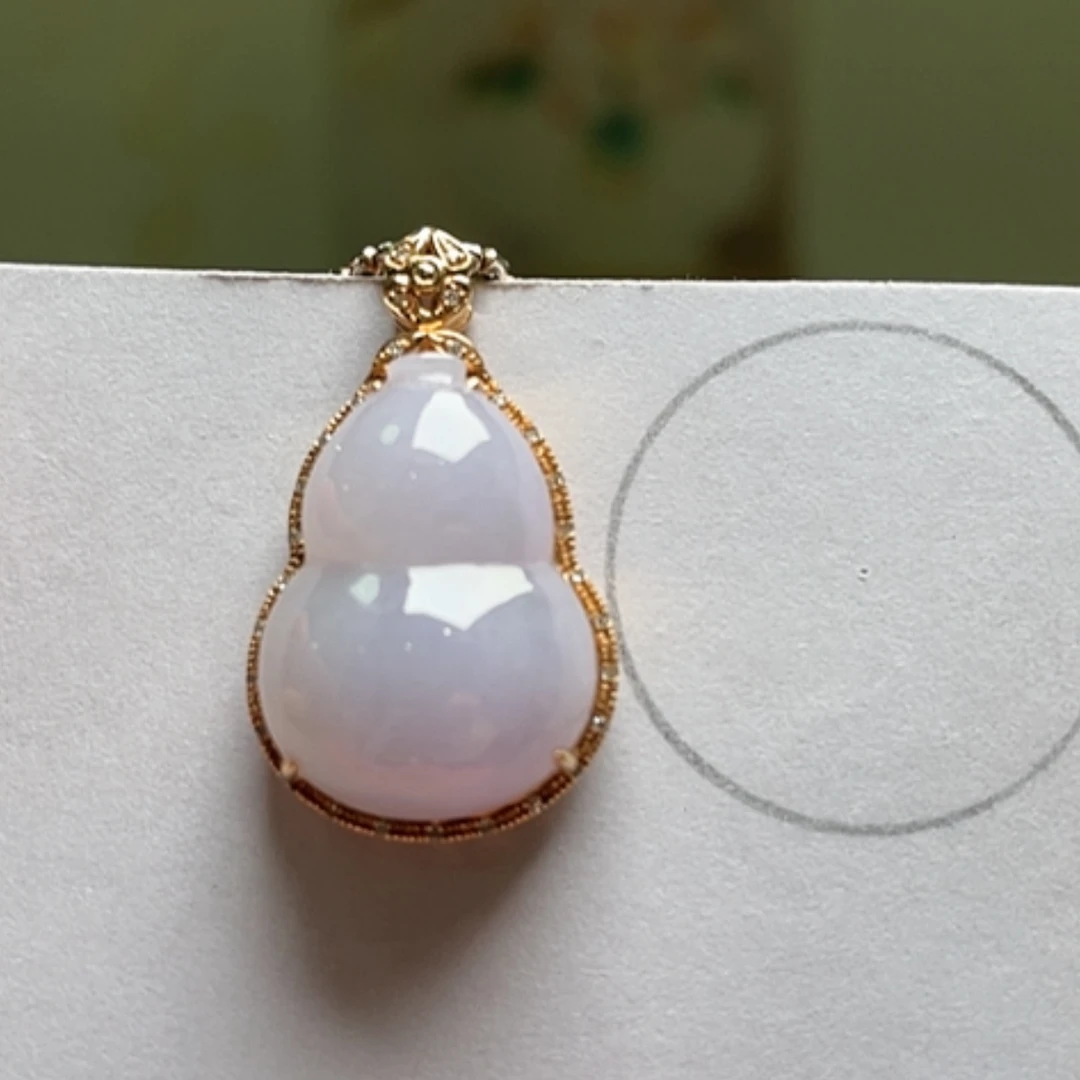 【闪购商品】吊坠(不含链)18K金镶嵌翡翠