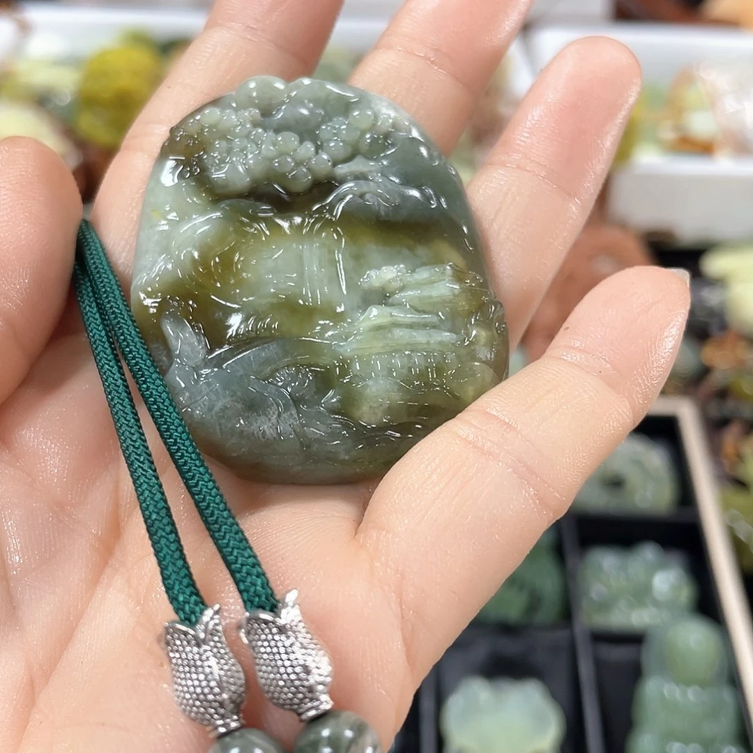 蛇纹石玉颈饰未镶嵌浩**彬