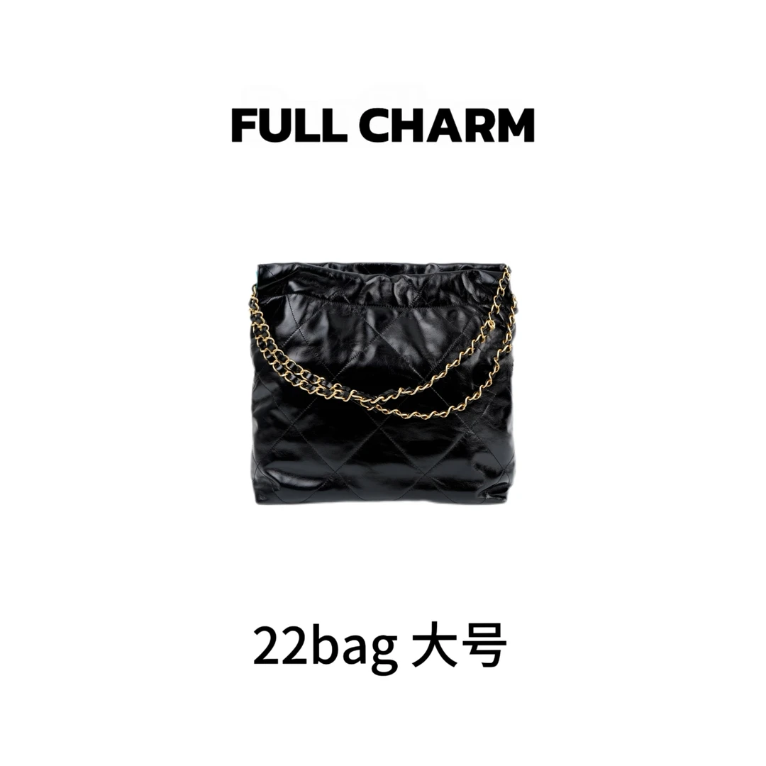 【 E245】FULLCHARM-大号垃圾袋-百搭手提单肩斜挎包大容量通勤女包