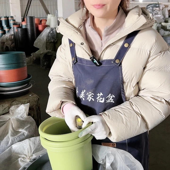 塑料四季盆3#果绿10个无托