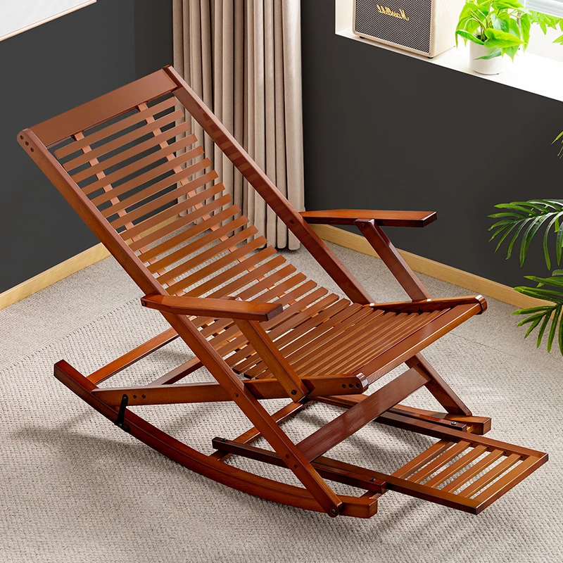 摇摇椅躺椅子折叠午休成人可坐睡觉两用阳台懒人休闲2025新款家用