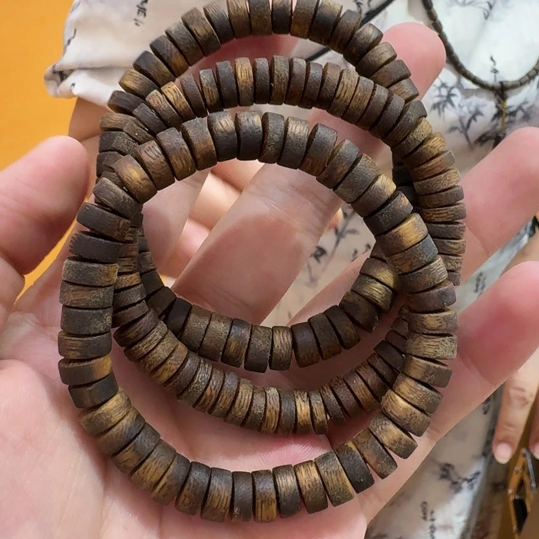 沉香碎屑沉香张勺子 99 沉算盘珠 8m 多样性发一