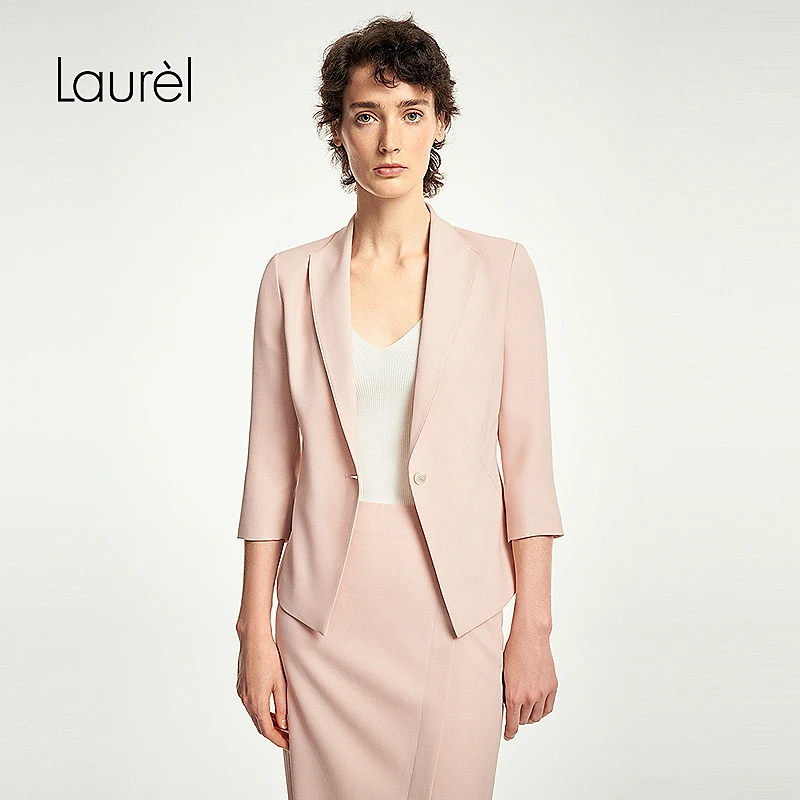 Laurel劳芮新款立体收腰简约高智抗皱截短西服外套女LWD356T00900