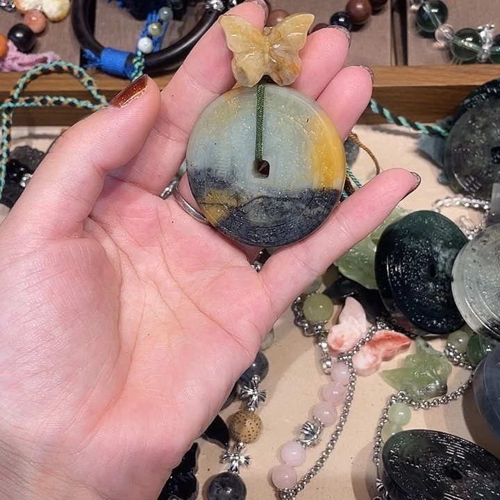 季****蛇纹石玉合金颈饰