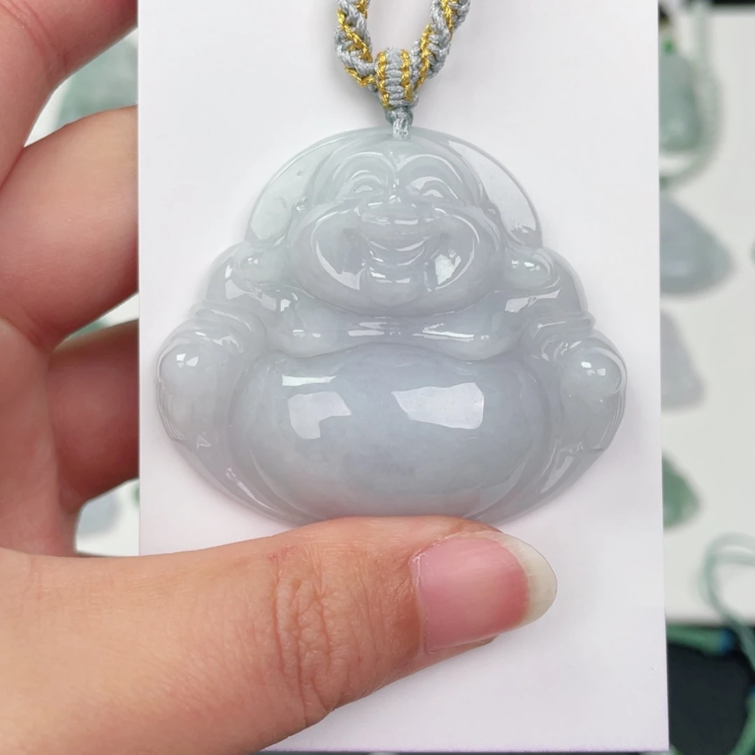 翡翠未镶嵌颈饰佛公