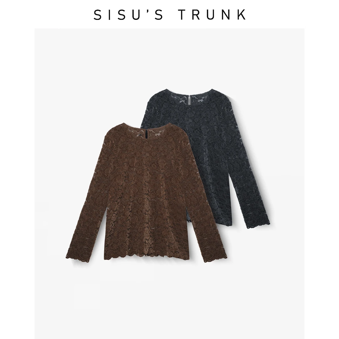 SISU【雅颂】轻奢设计师款独特洋气高贵女士针织上衣