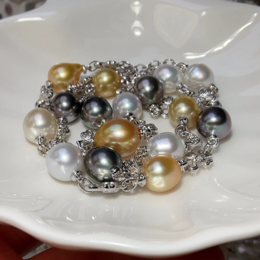 颈饰海水珍珠银S925镶嵌