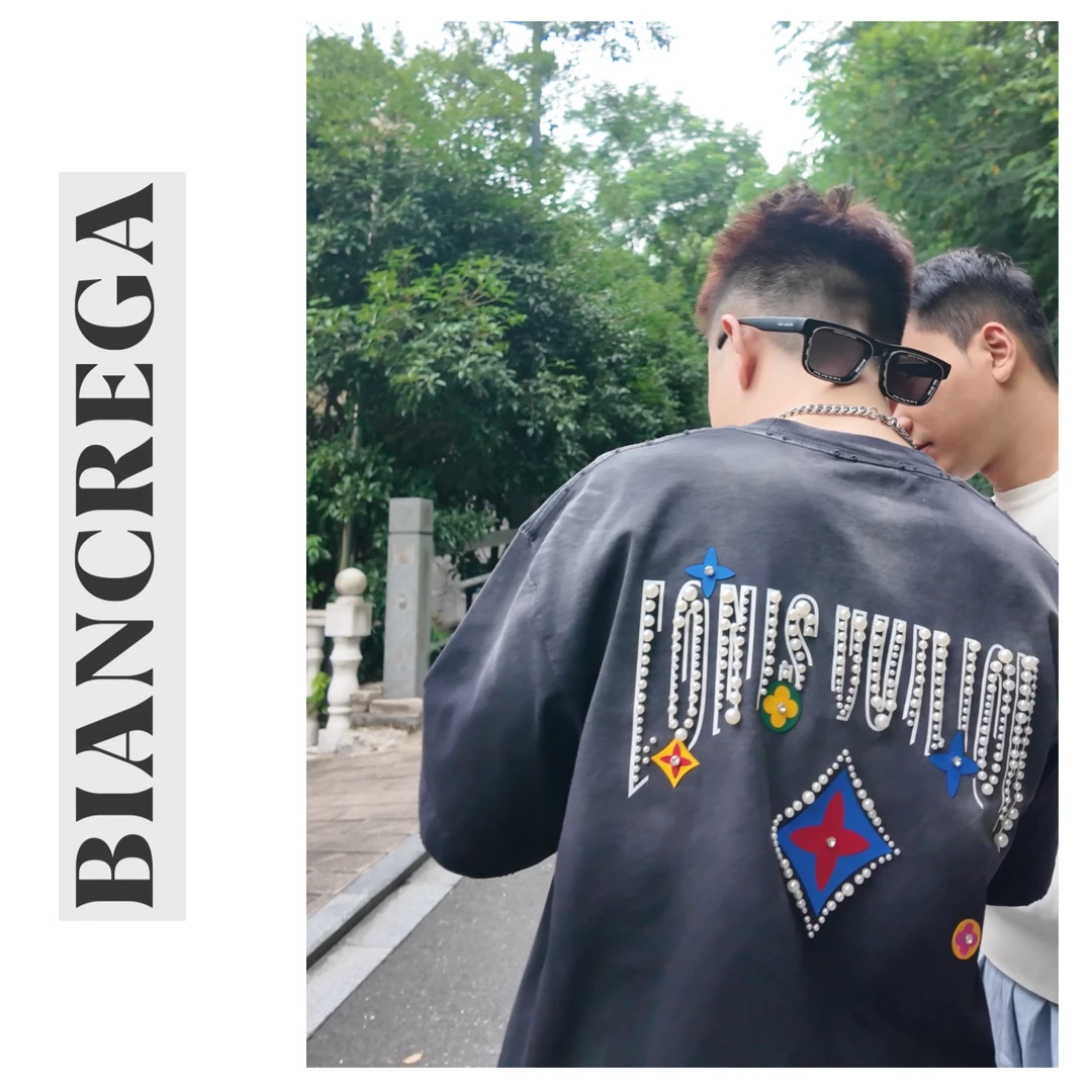 【王小国 x BIANCERGA】巴家“马户复古珍珠系”超重磅T恤 52179
