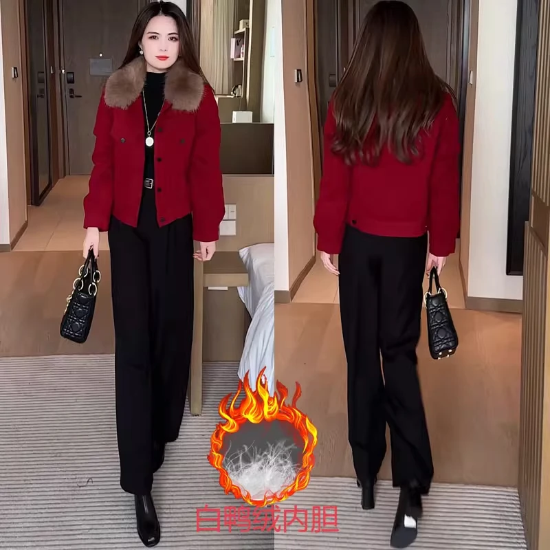 时尚羽绒棉服女短款2025秋冬新款洋气显瘦小个子加厚羽绒派克服