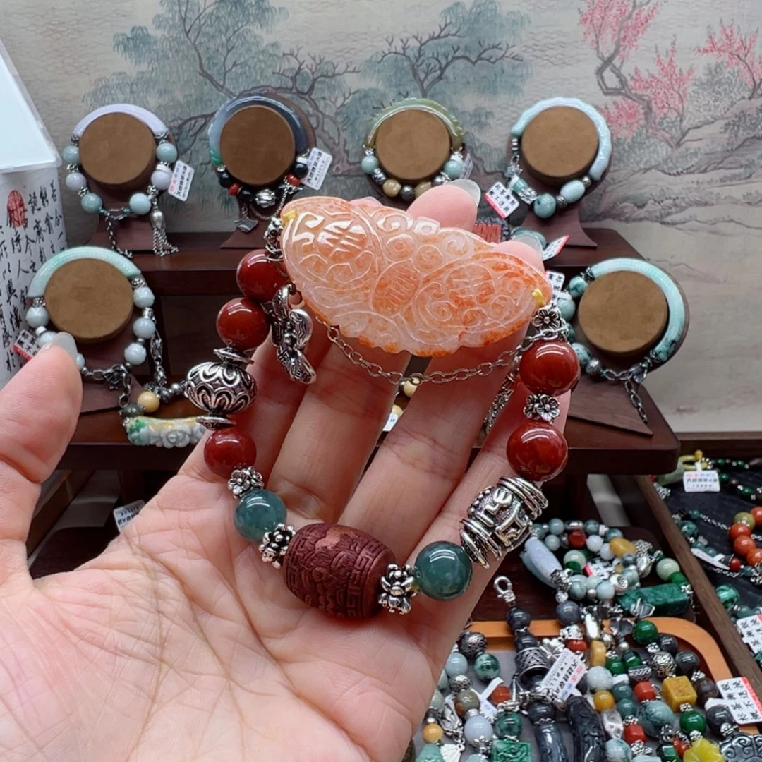 未镶嵌手链翡翠翡翠手牌