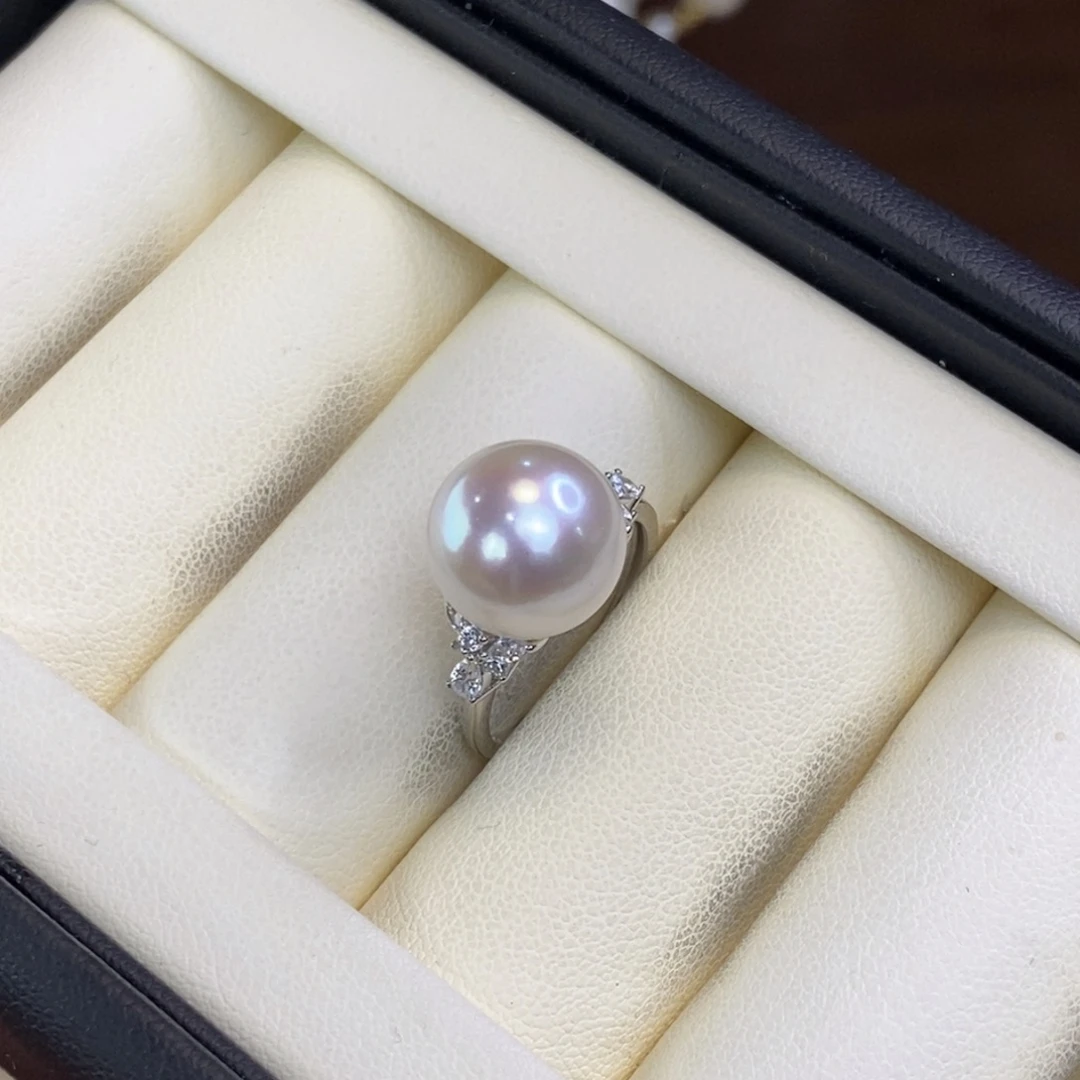 淡水珍珠戒指银S925镶嵌