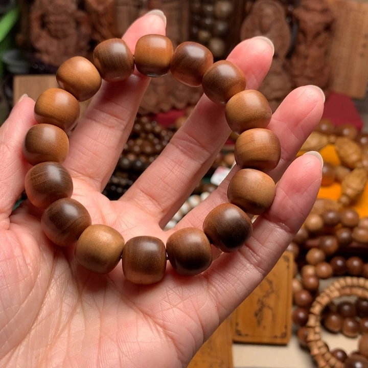 檀香木手串/手链老山檀1314横纹奶香