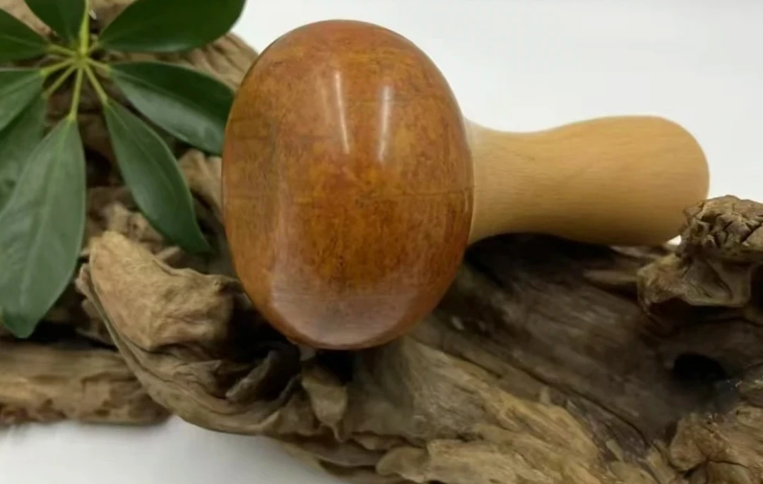 泗水砭石木柄热灸仪拨筋棒刮痧按摩器按摩棒