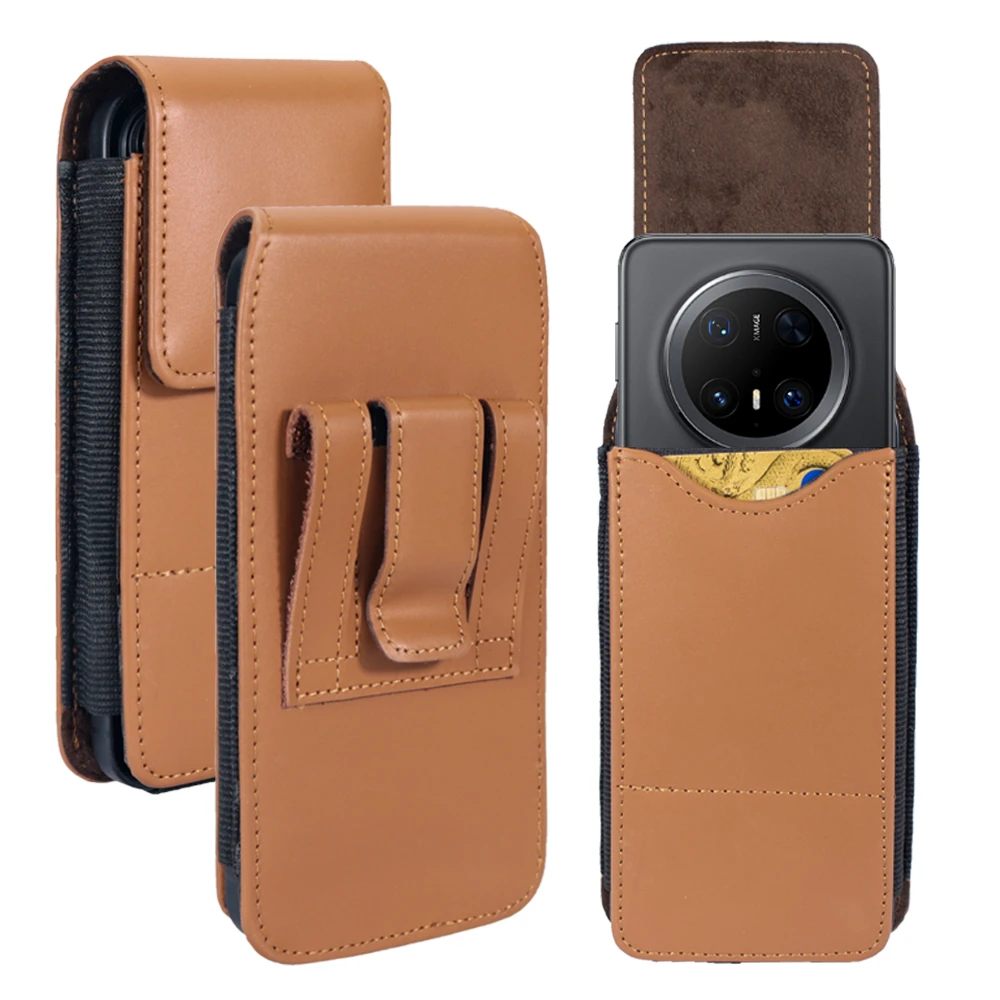 头层牛皮手机腰包五金背夹穿皮带夹裤腰插卡驾驶证高档真皮手机包