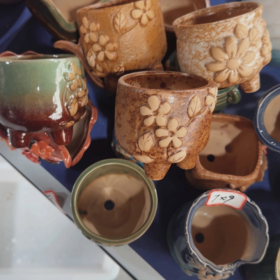 紫砂花盆粗陶盆醋