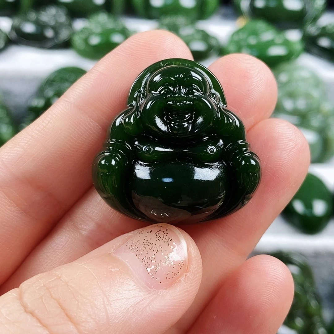 和田玉（碧玉）未镶嵌颈饰30mm