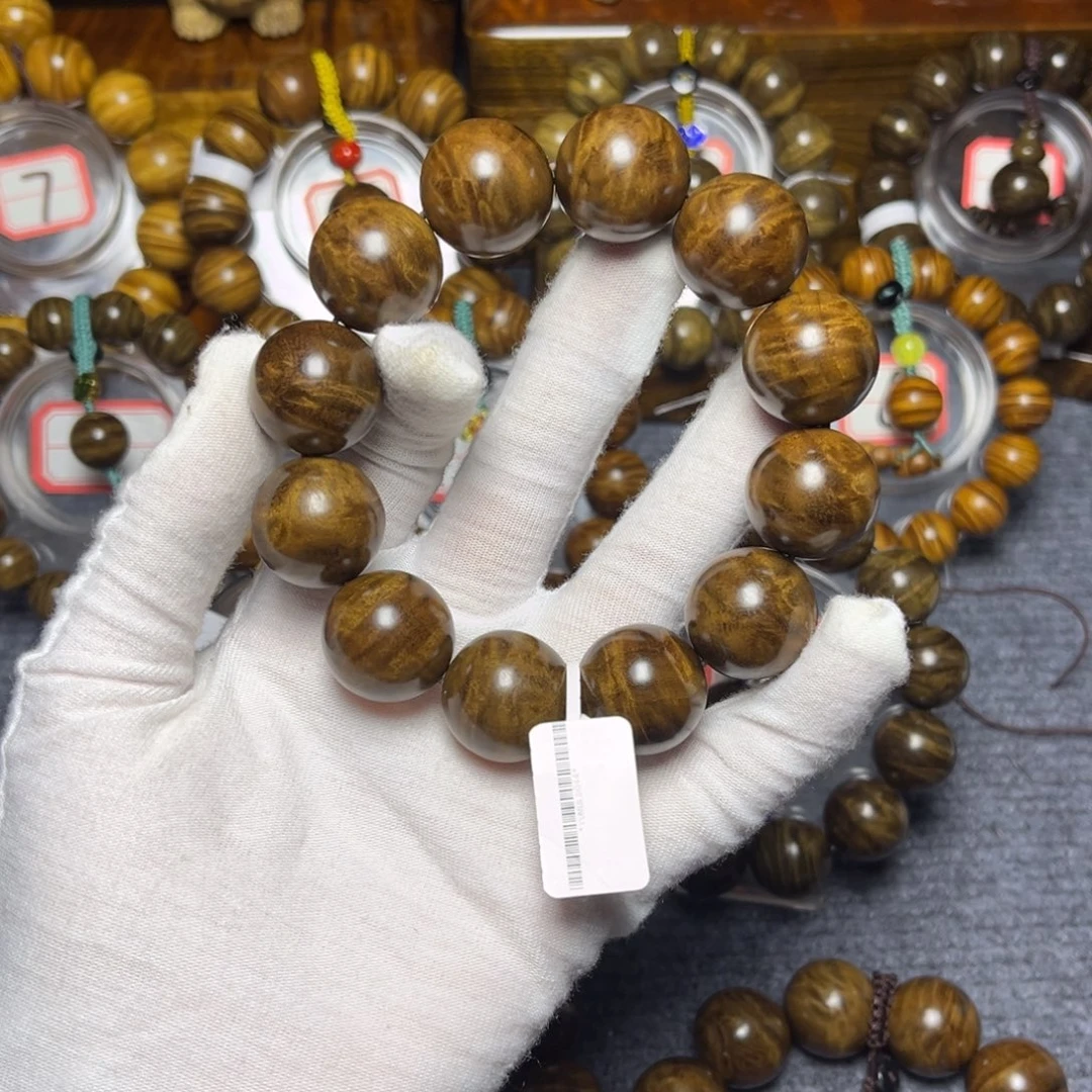 楠木（金丝楠）手串/手链阴沉黄2.0冰裂龙268