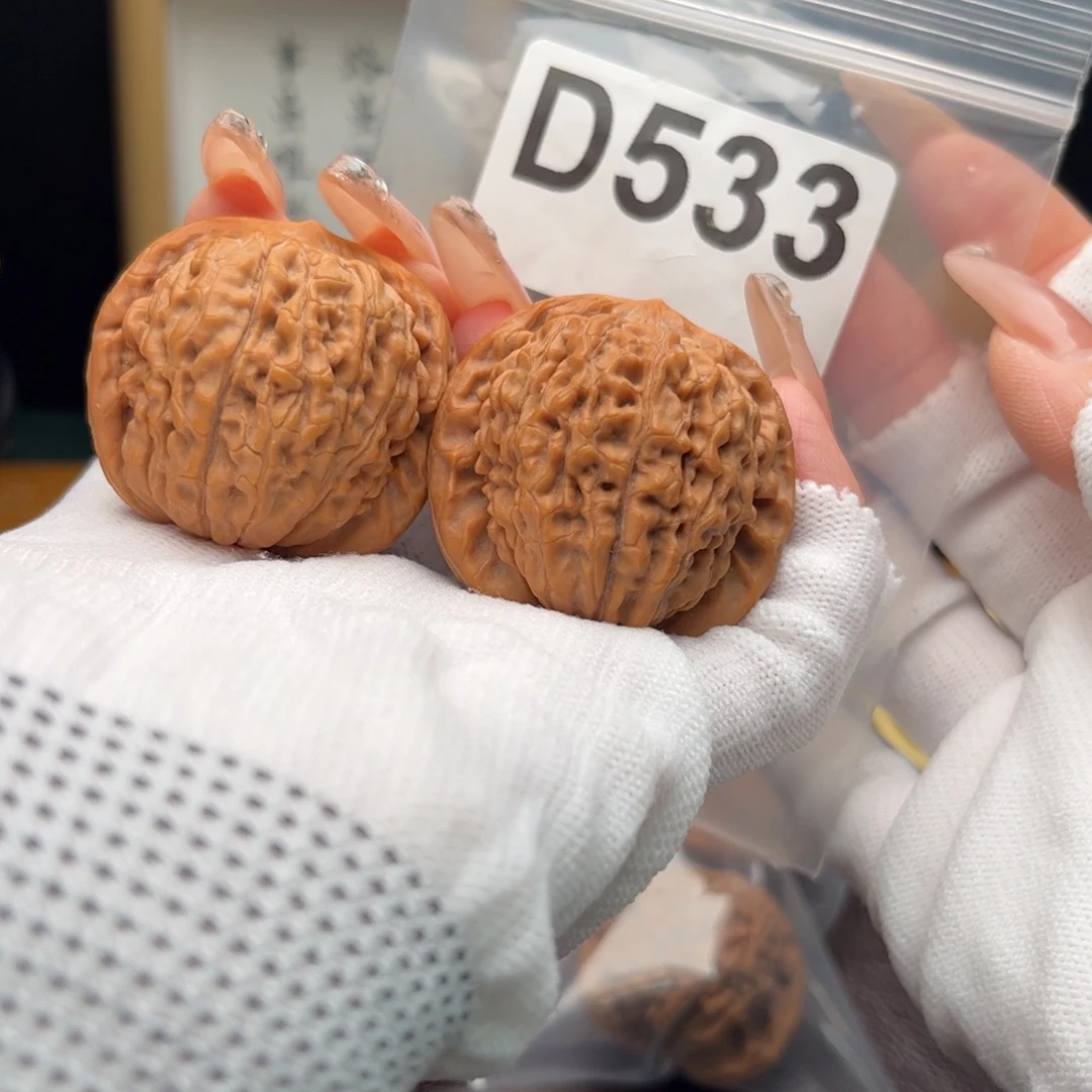 文玩核桃把件40莲花d533
