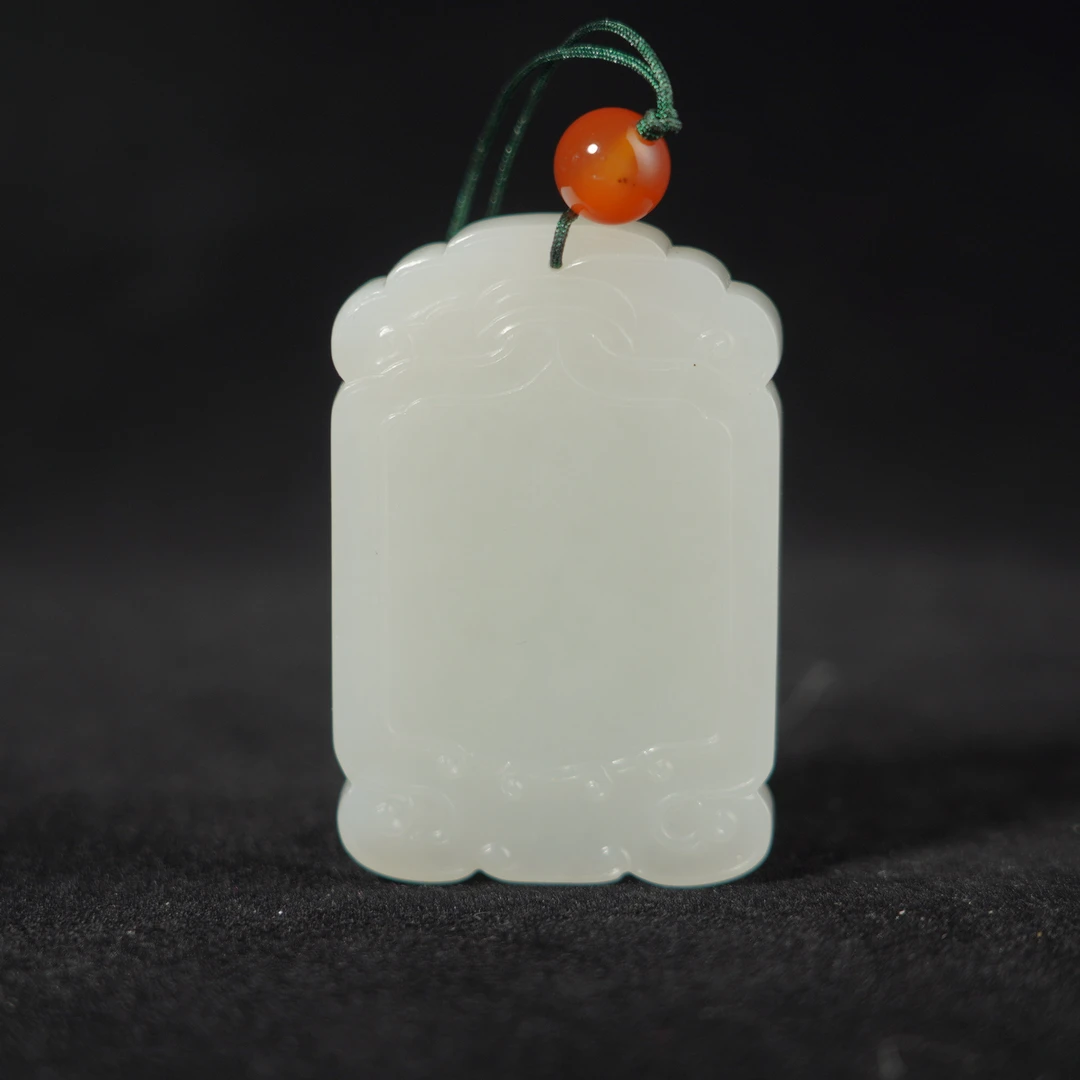 37F120  清  和田玉平安无事牌