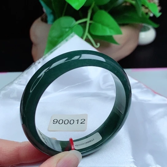 翡翠手镯未镶嵌      正圈57 深蓝色