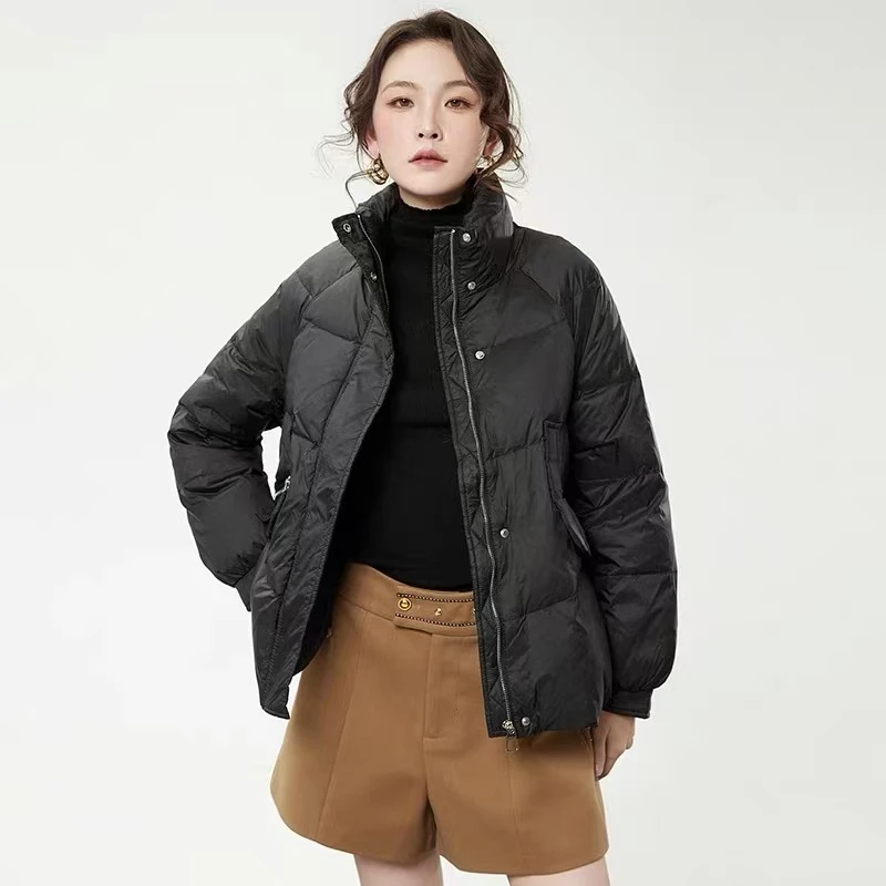 冬季新款羽绒服女短款立领韩版小个子加厚面包服百搭时尚休闲气质