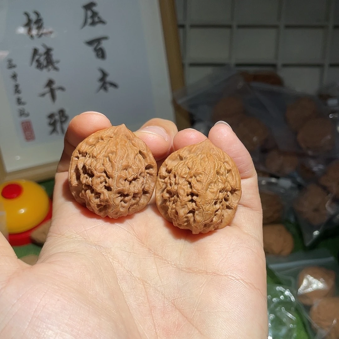 把件文玩核桃34红钻全品货头