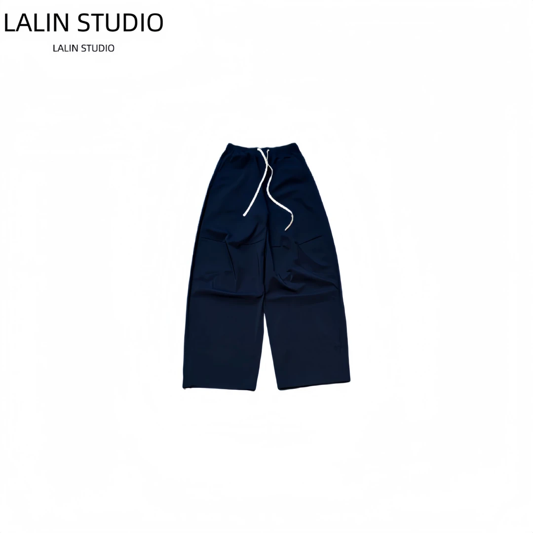 LALIN2025ss “松弛自留” 松紧腰舒适百搭通勤结构休闲裤