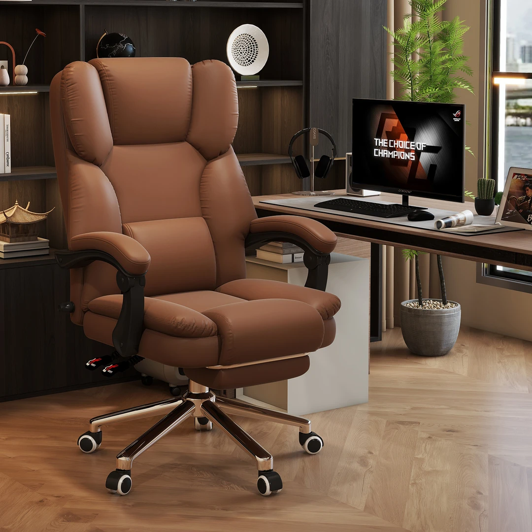 老板椅家用办公电脑椅商务沙发椅书房书桌椅座椅可躺靠背凳子休闲